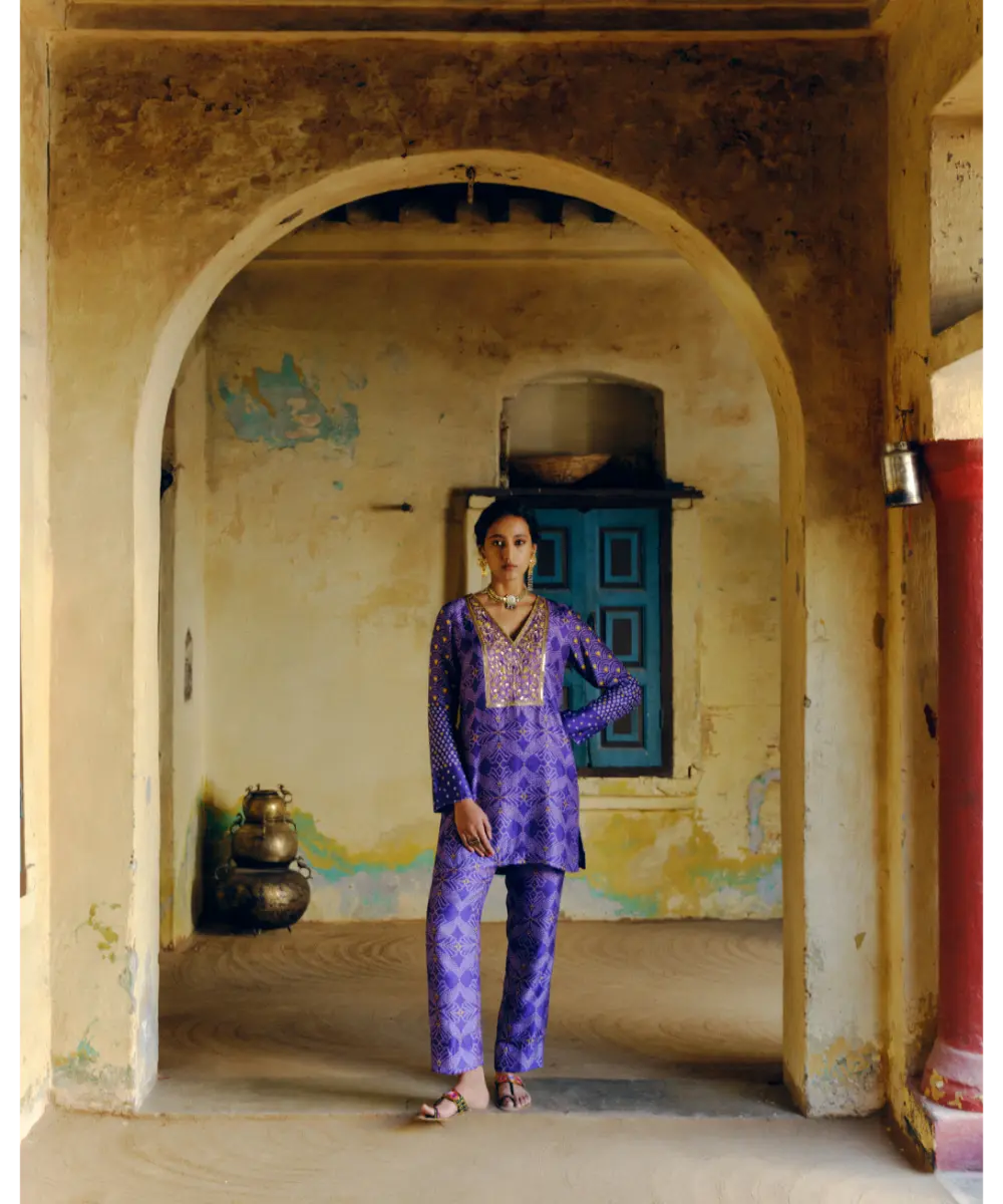 DRISHTI AND ZAHABIA - Iris Purple Co-ord Set