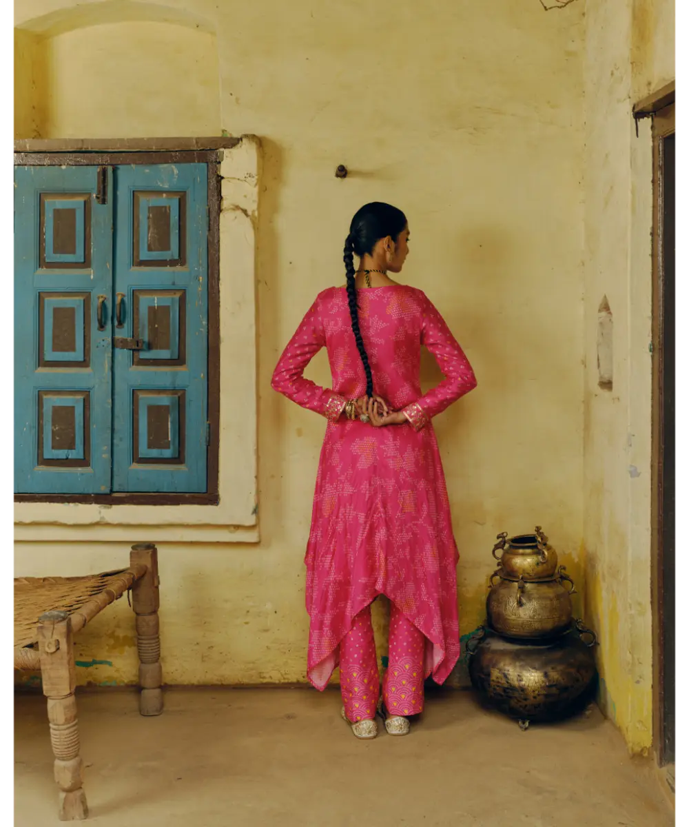 DRISHTI AND ZAHABIA - Rani Pink Tunic Set