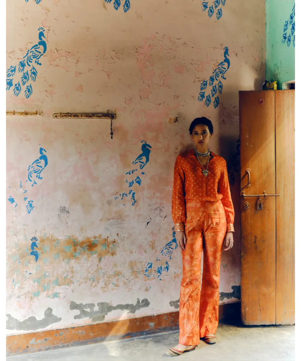 DRISHTI AND ZAHABIA - Rust Shirt & Pants