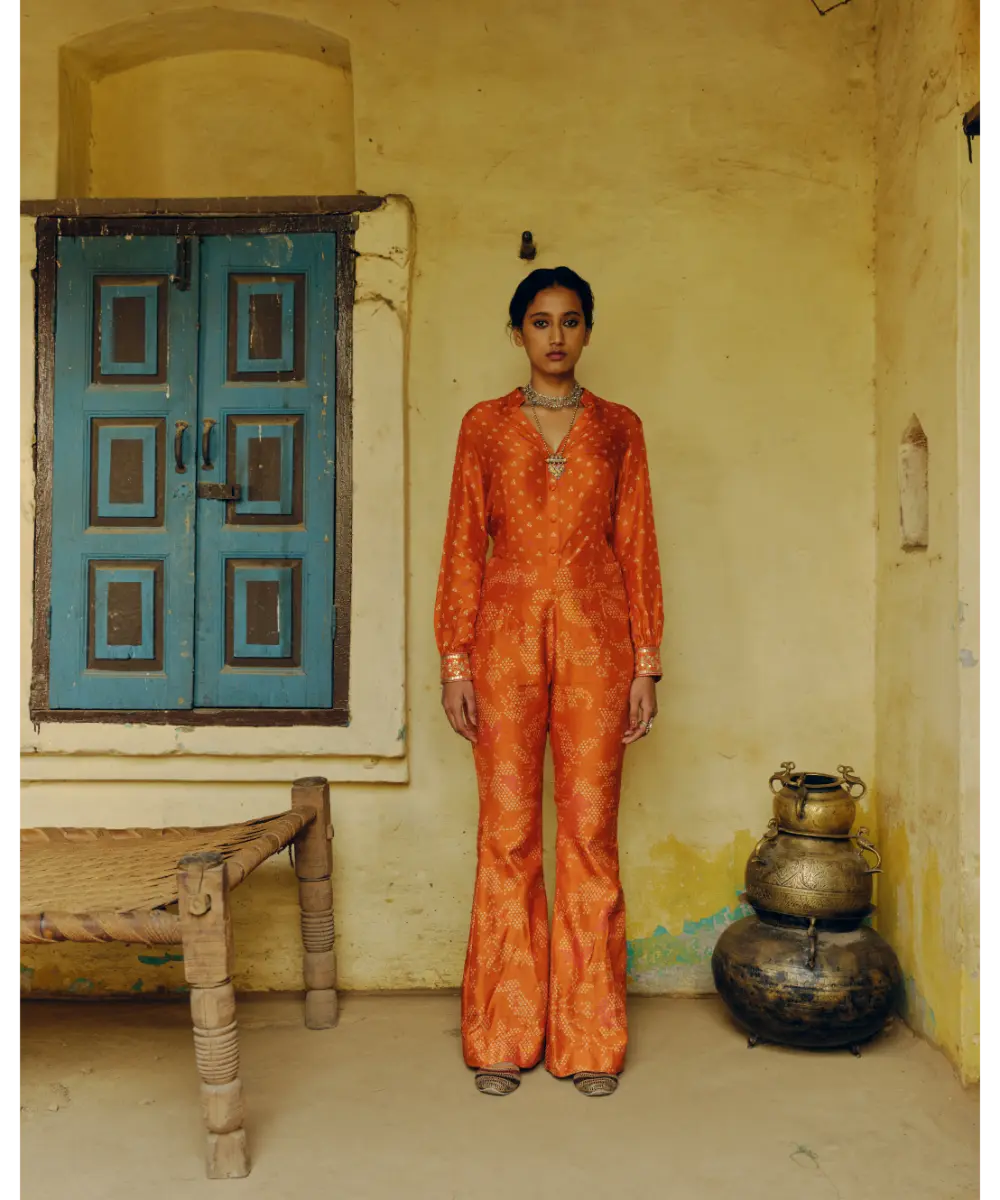 DRISHTI AND ZAHABIA - Rust Shirt & Pants