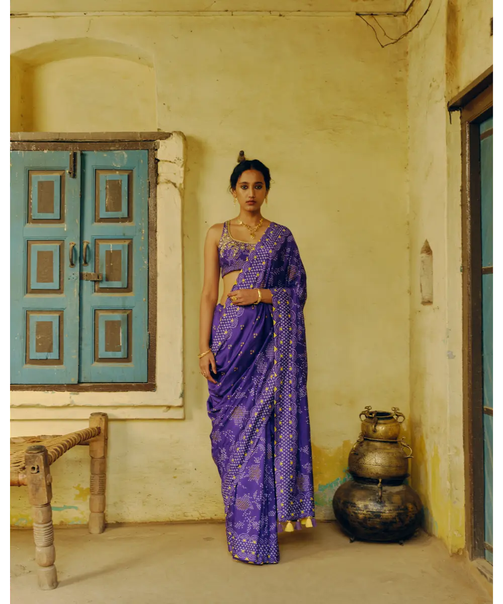 DRISHTI AND ZAHABIA - Iris Purple Saree & Blouse