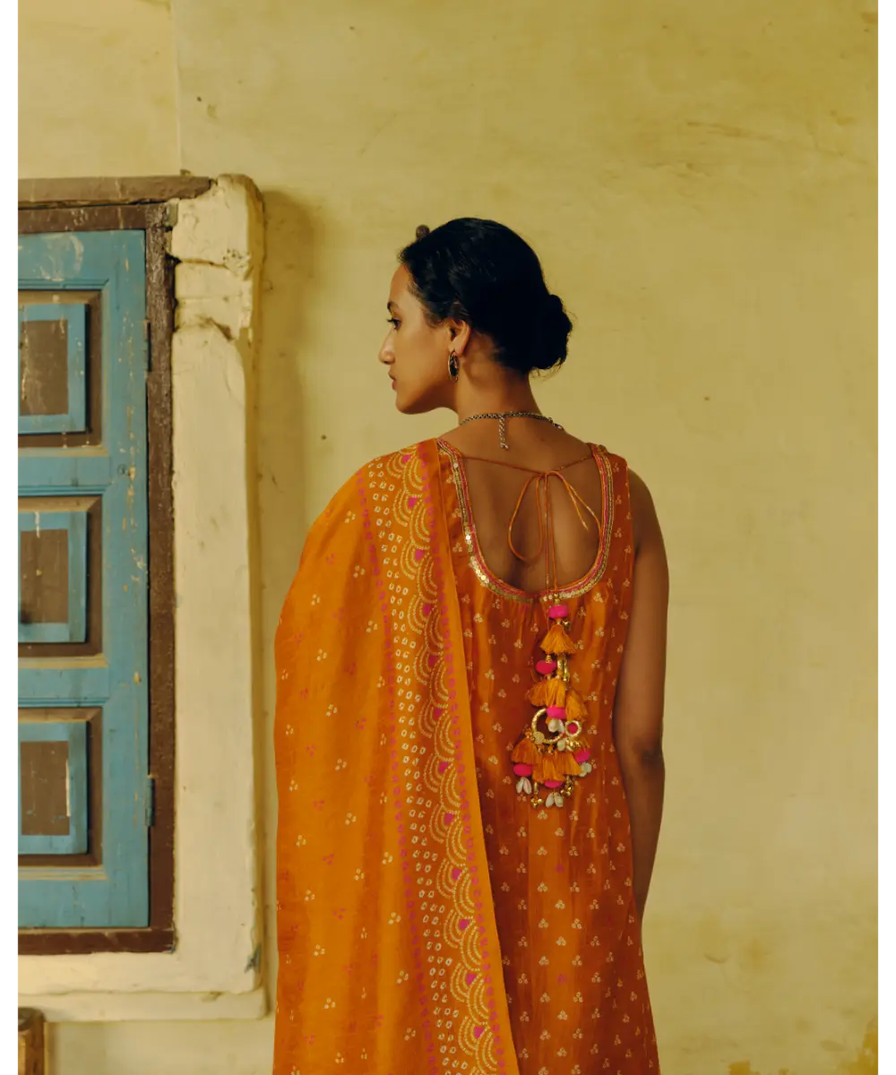 DRISHTI AND ZAHABIA - Ochre Kurta Set