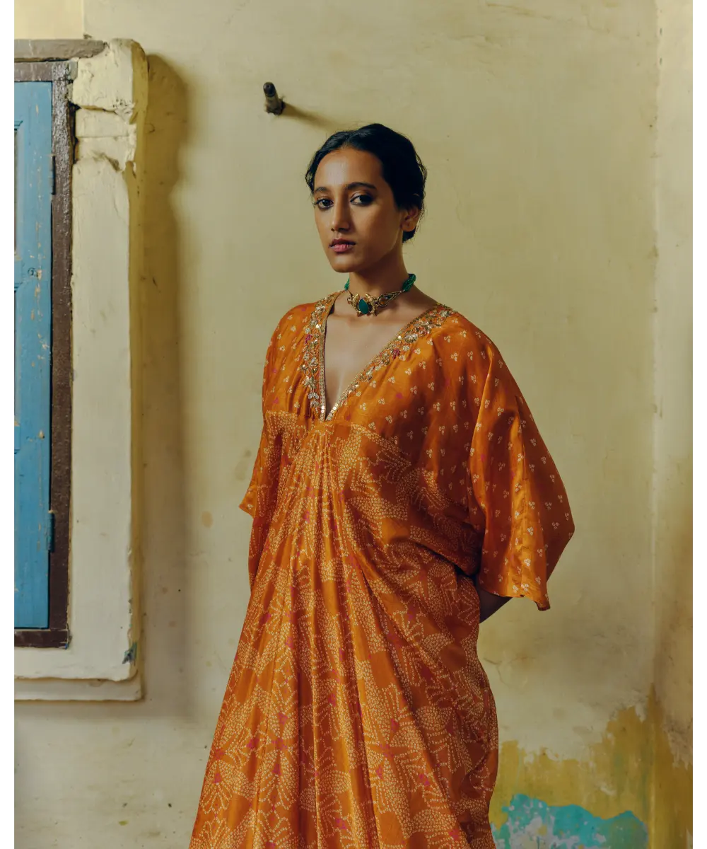 DRISHTI AND ZAHABIA - Ochre Kaftan