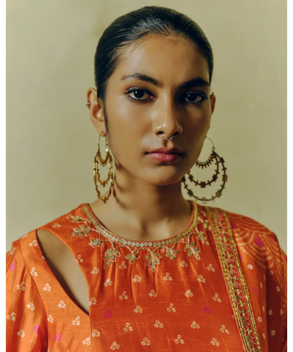 DRISHTI AND ZAHABIA - Rust Kurta Set