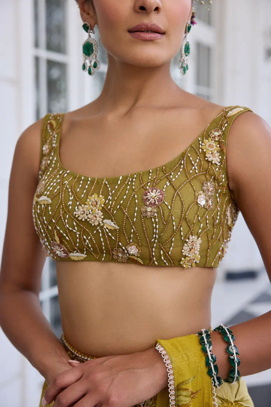 KALISTA - Keisha Draped Saree Set Onion Pink