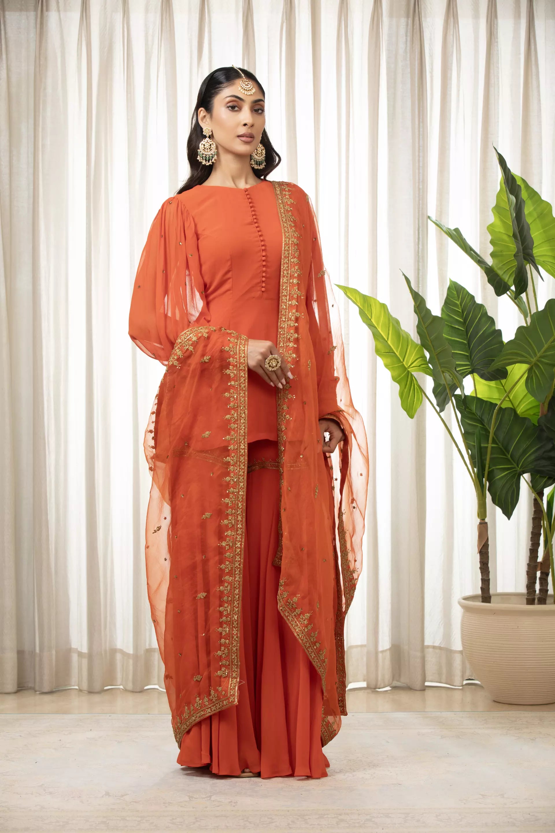 ESHA KOUL - Rust Dilkash Kurta Set