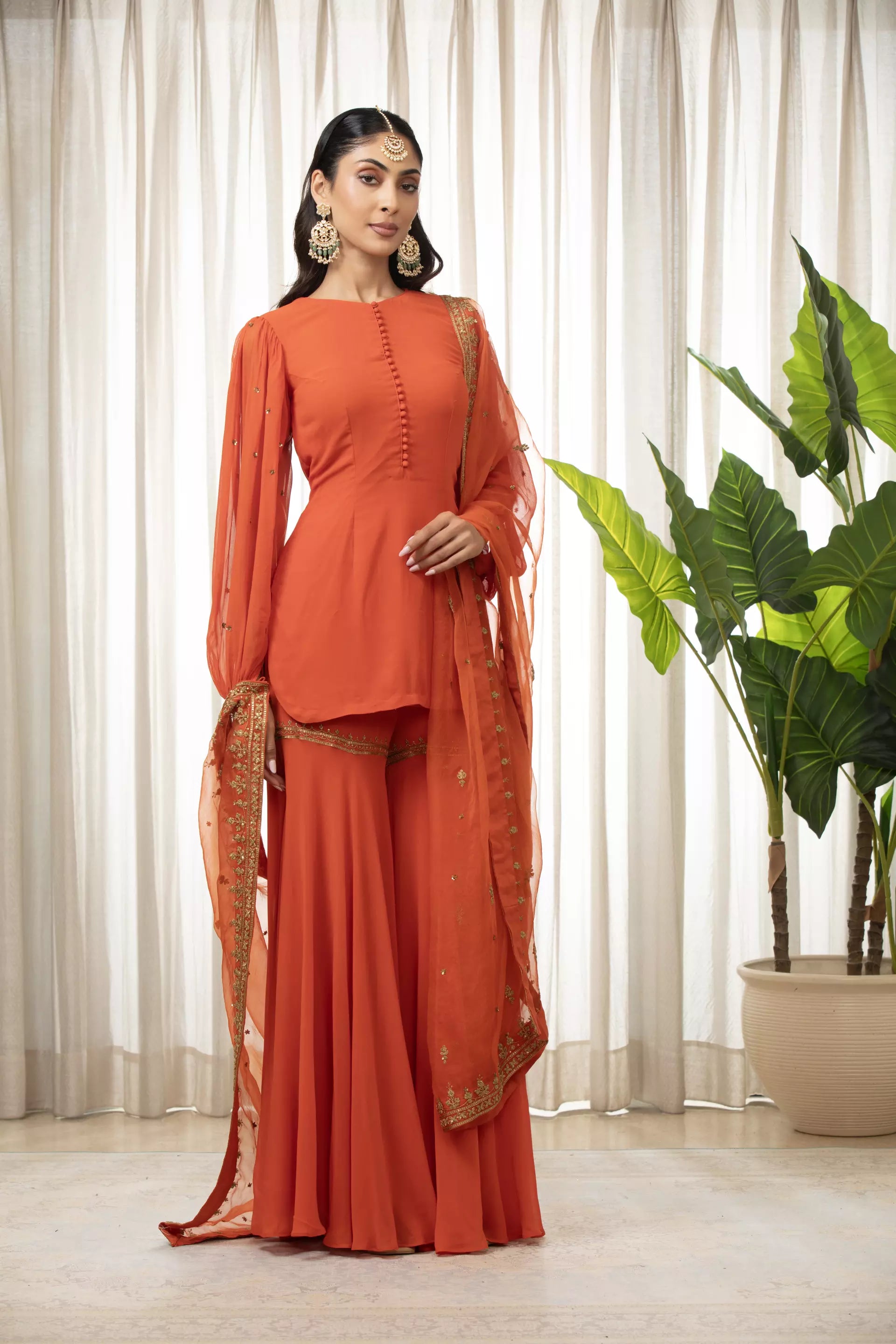 ESHA KOUL - Rust Dilkash Kurta Set
