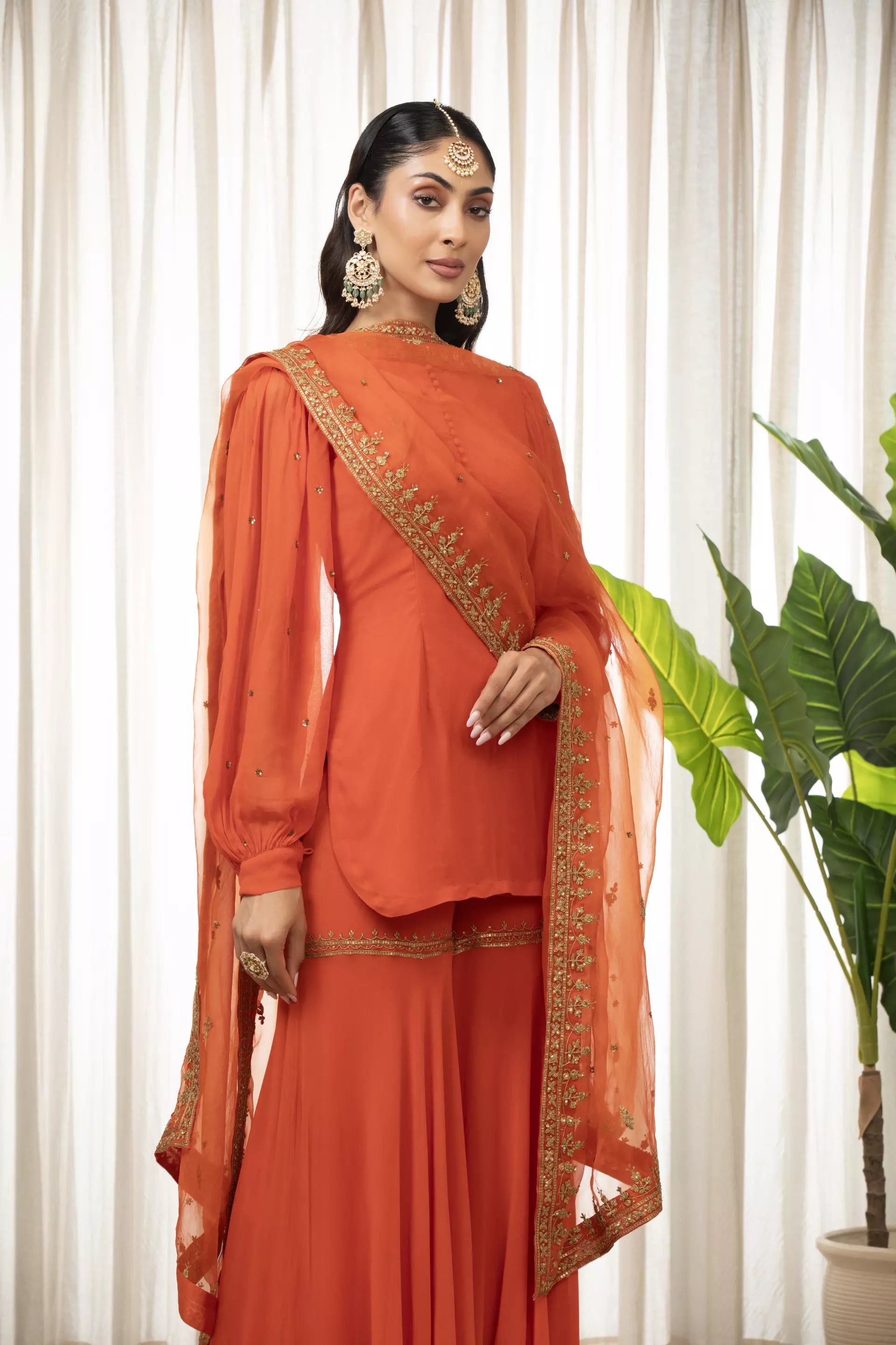 ESHA KOUL - Rust Dilkash Kurta Set