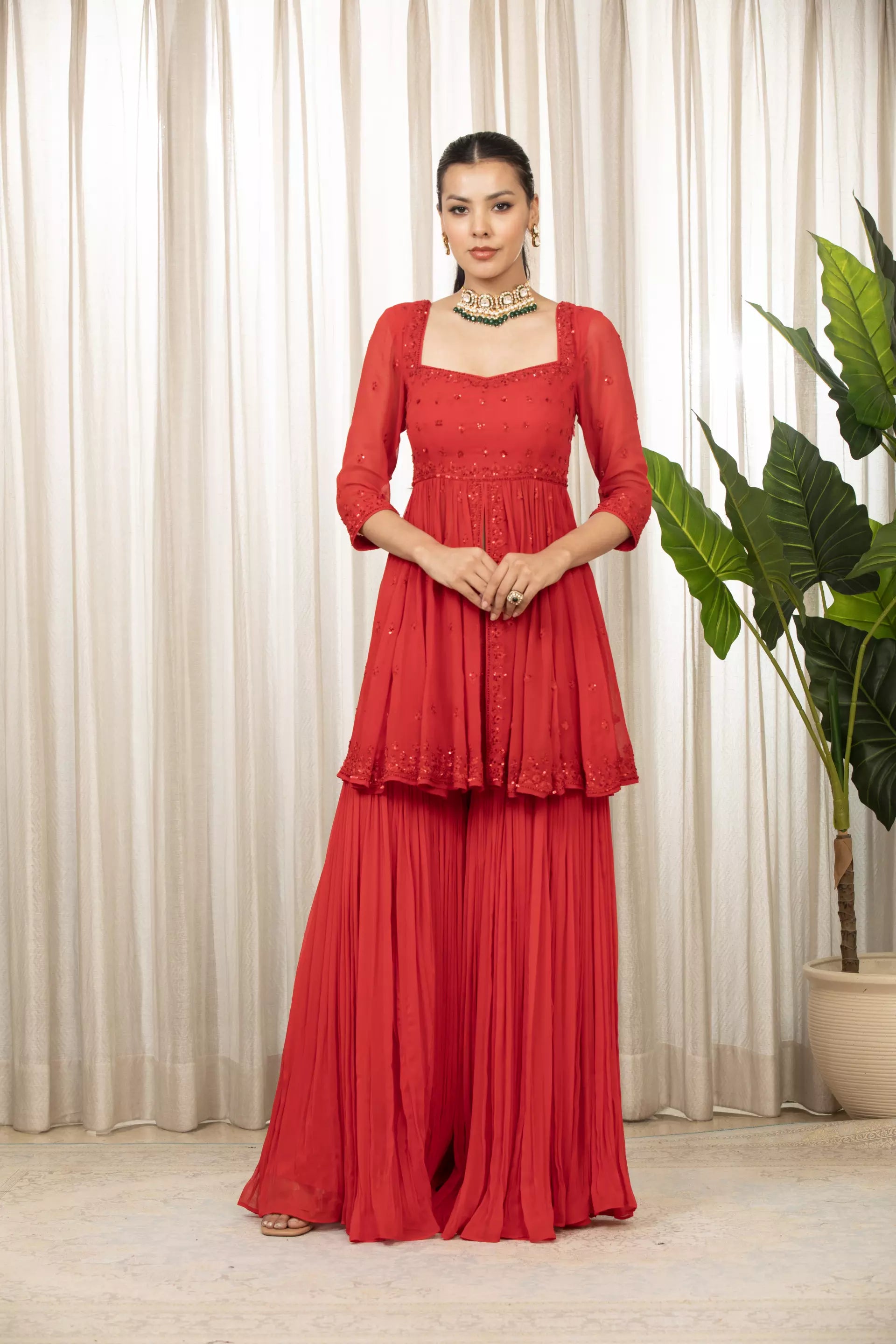 ESHA KOUL - Lal Sharara Set