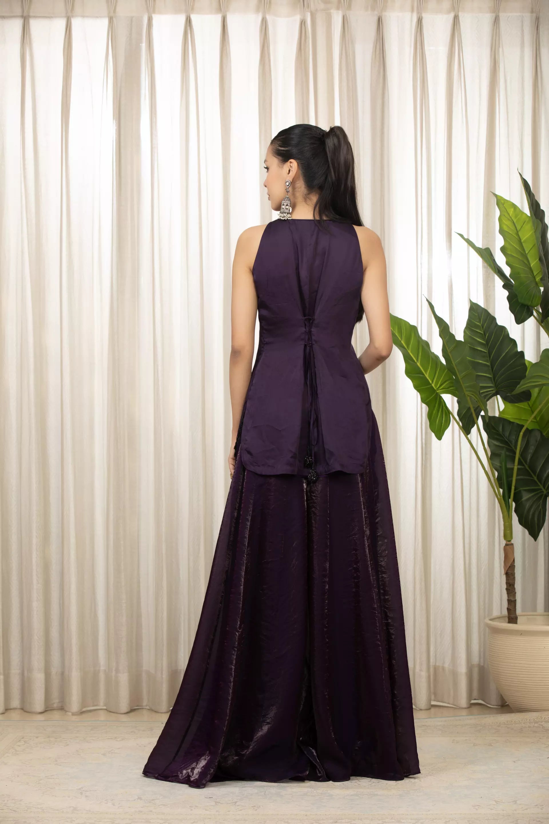 ESHA KOUL - Jasmine Purplish Sharara Set