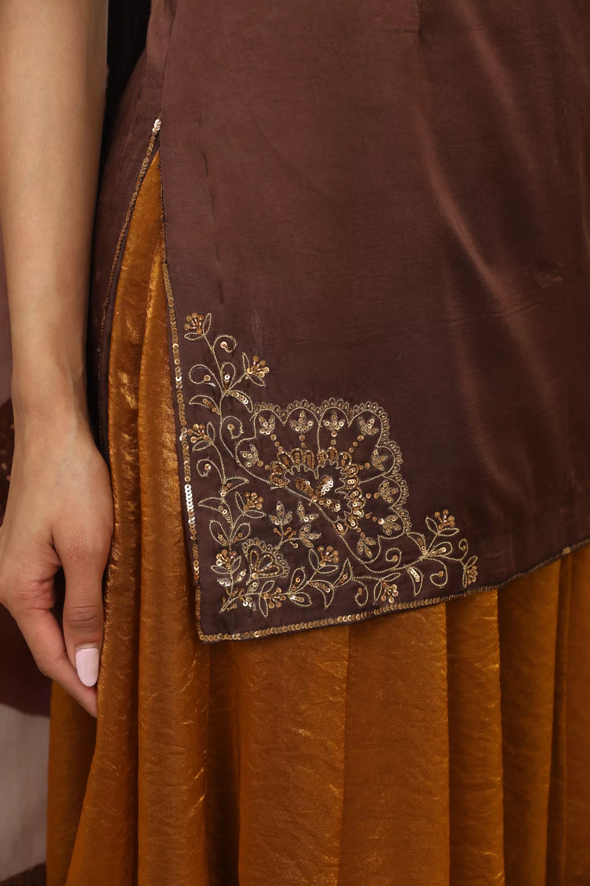 ESHA KOUL - Jasmine Goldenish Sharara Set