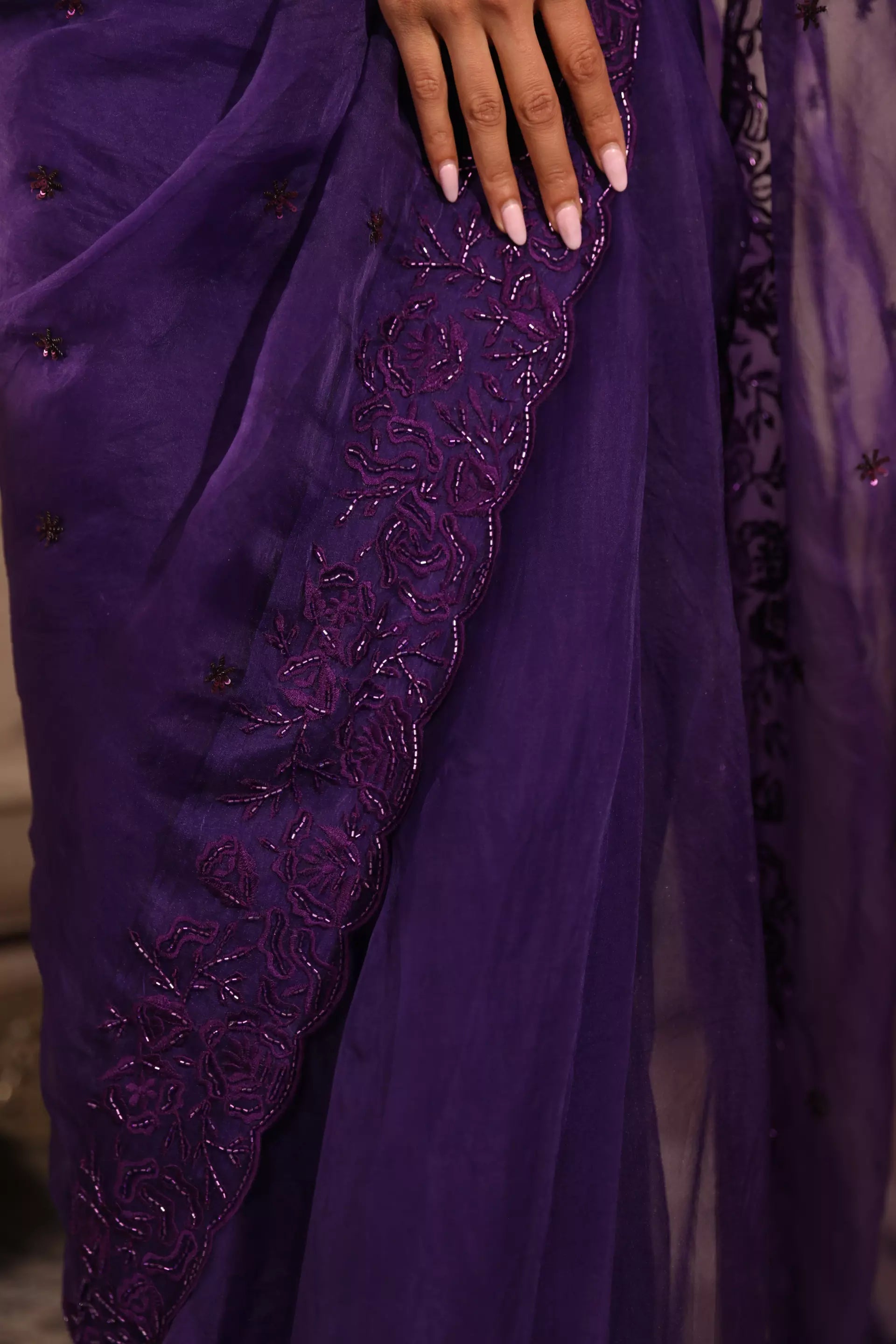 ESHA KOUL - Purple Nyra Saree Set
