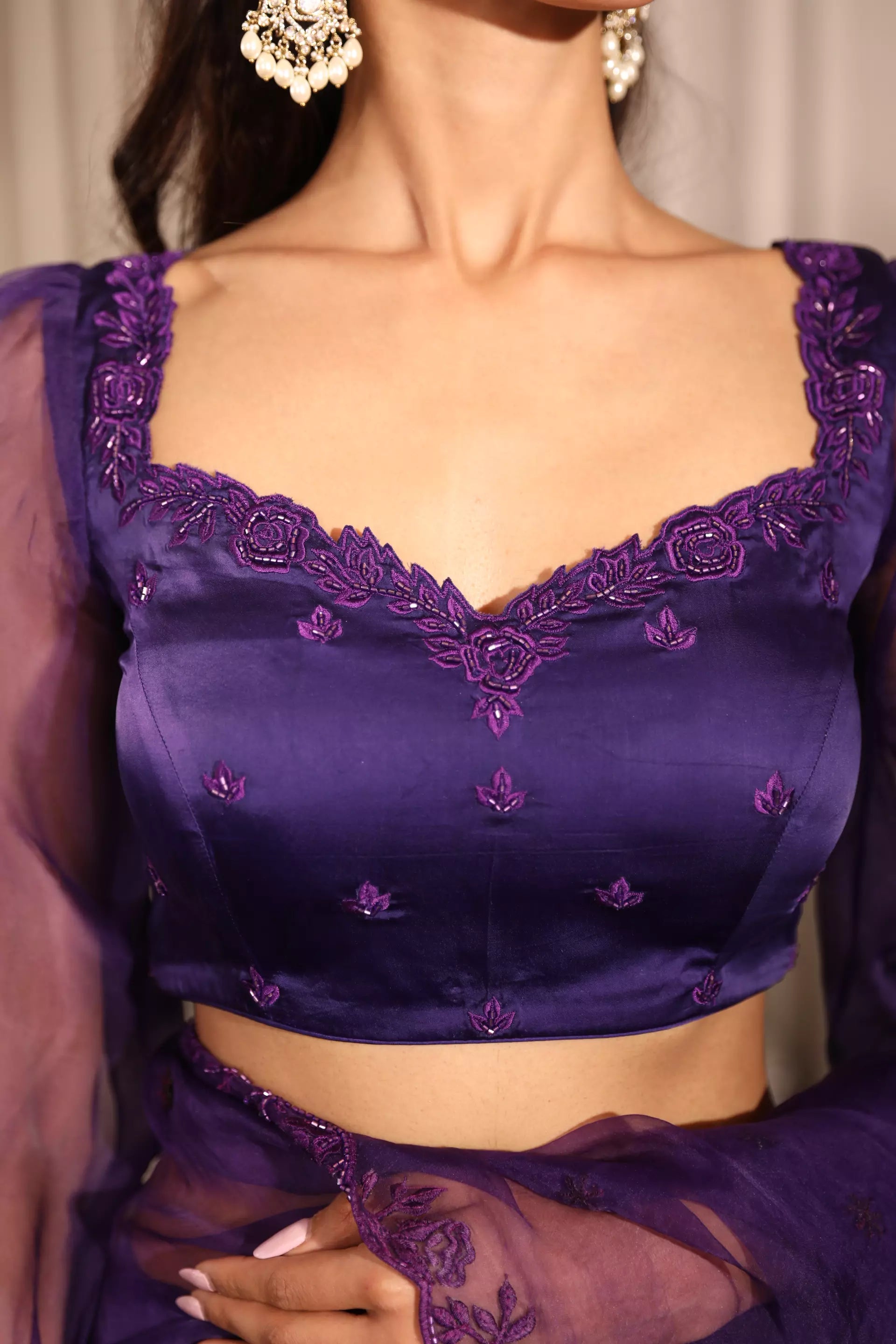 ESHA KOUL - Purple Nyra Saree Set