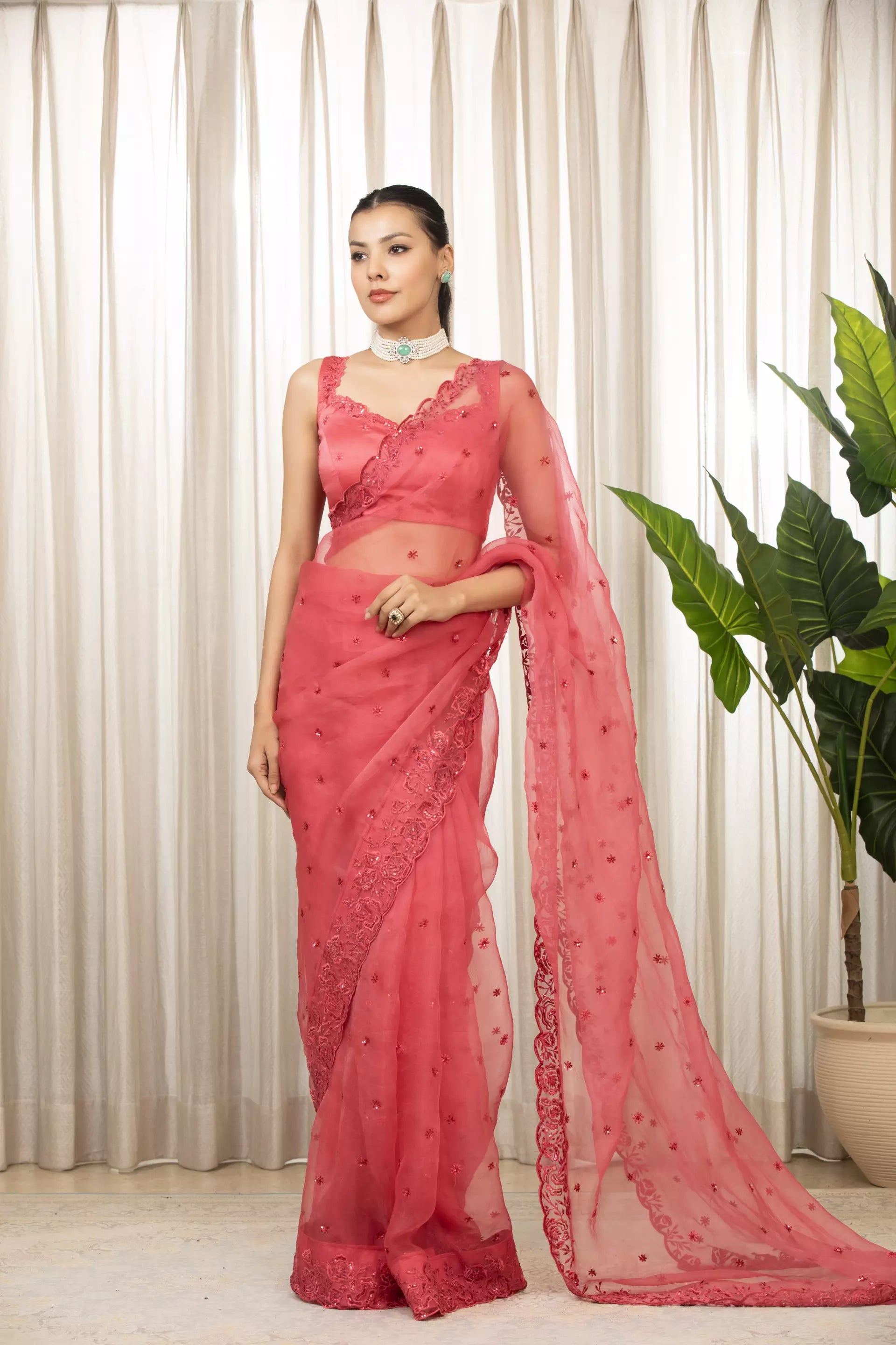 ESHA KOUL - Pink Nyra Saree Set