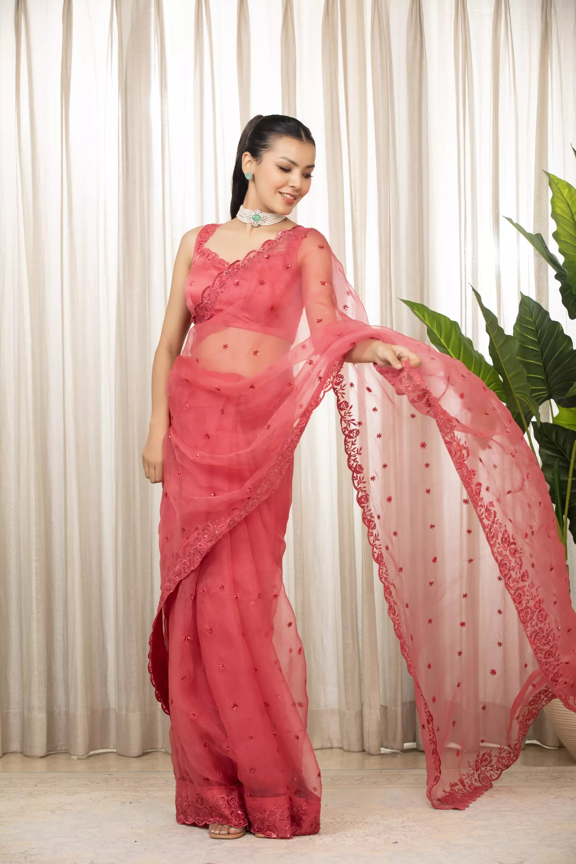 ESHA KOUL - Pink Nyra Saree Set