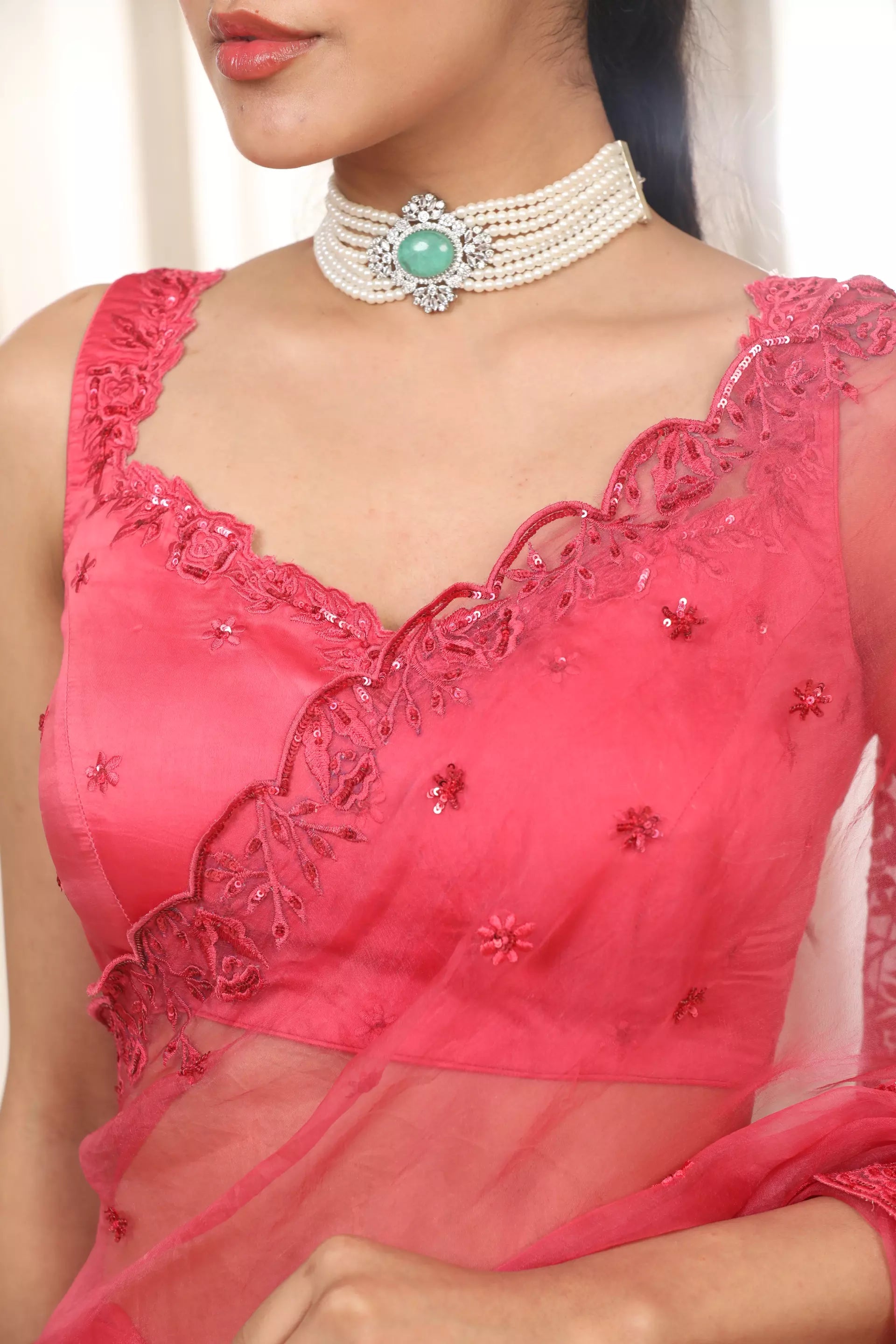 ESHA KOUL - Pink Nyra Saree Set