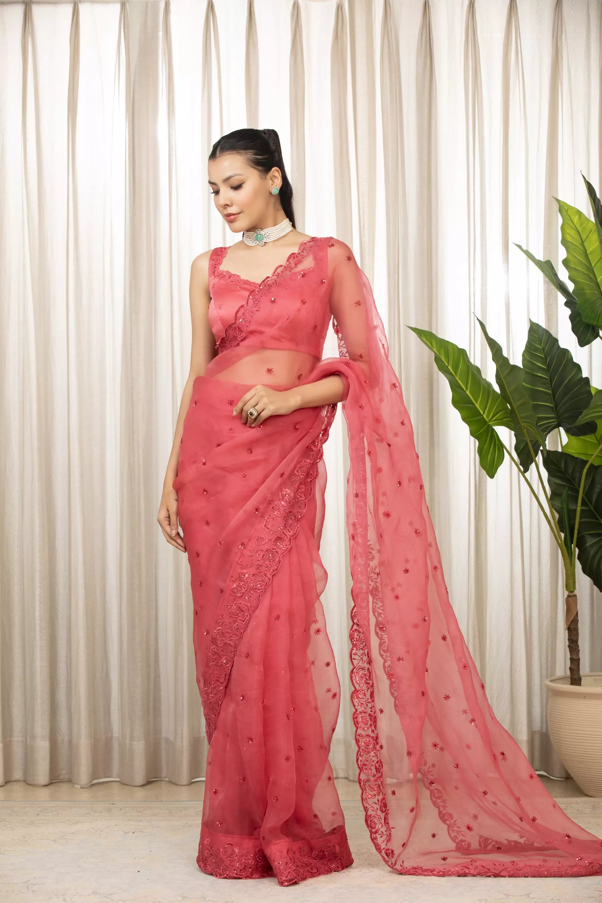 ESHA KOUL - Pink Nyra Saree Set
