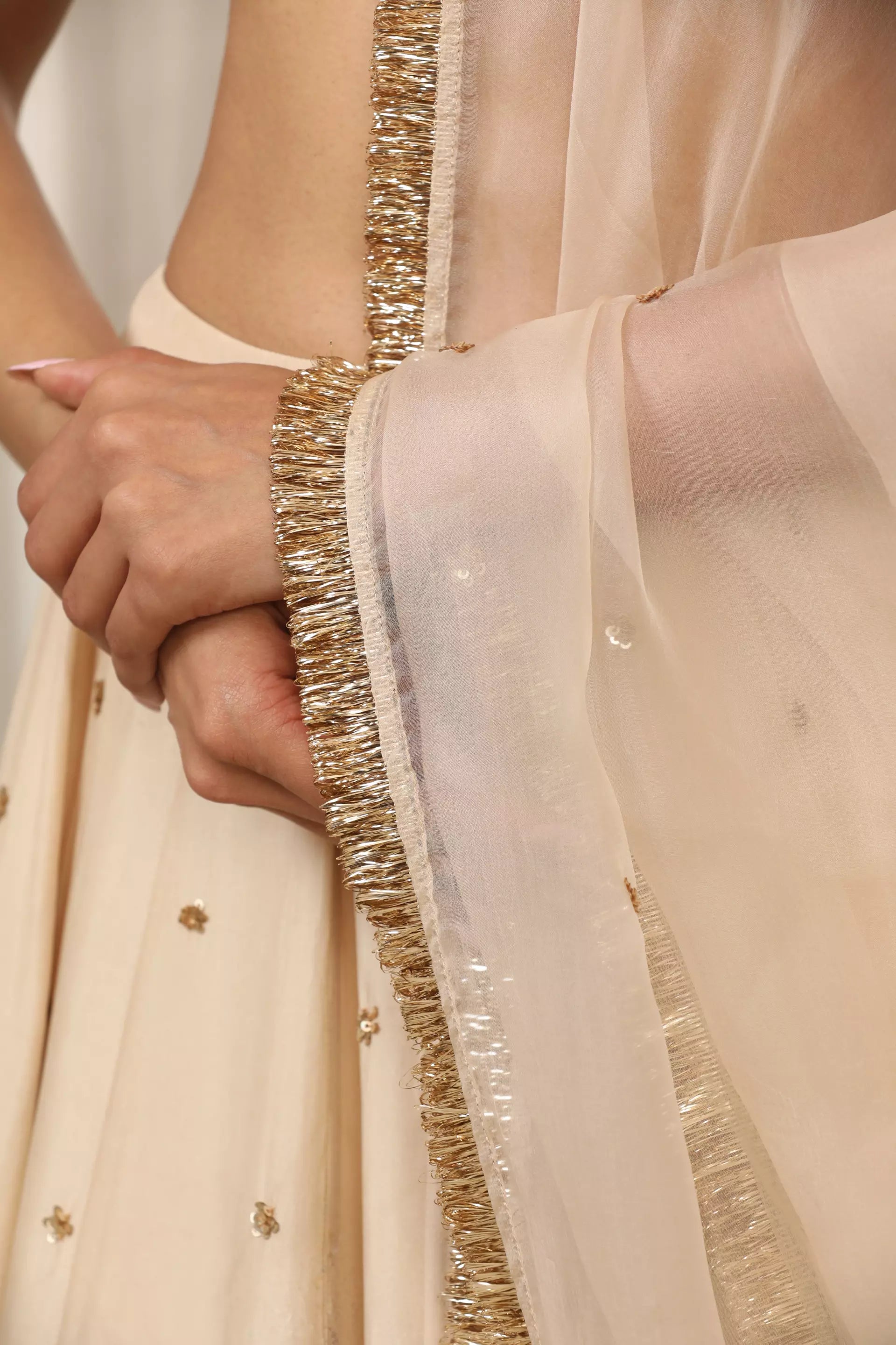 ESHA KOUL - Cream Lehenga Set