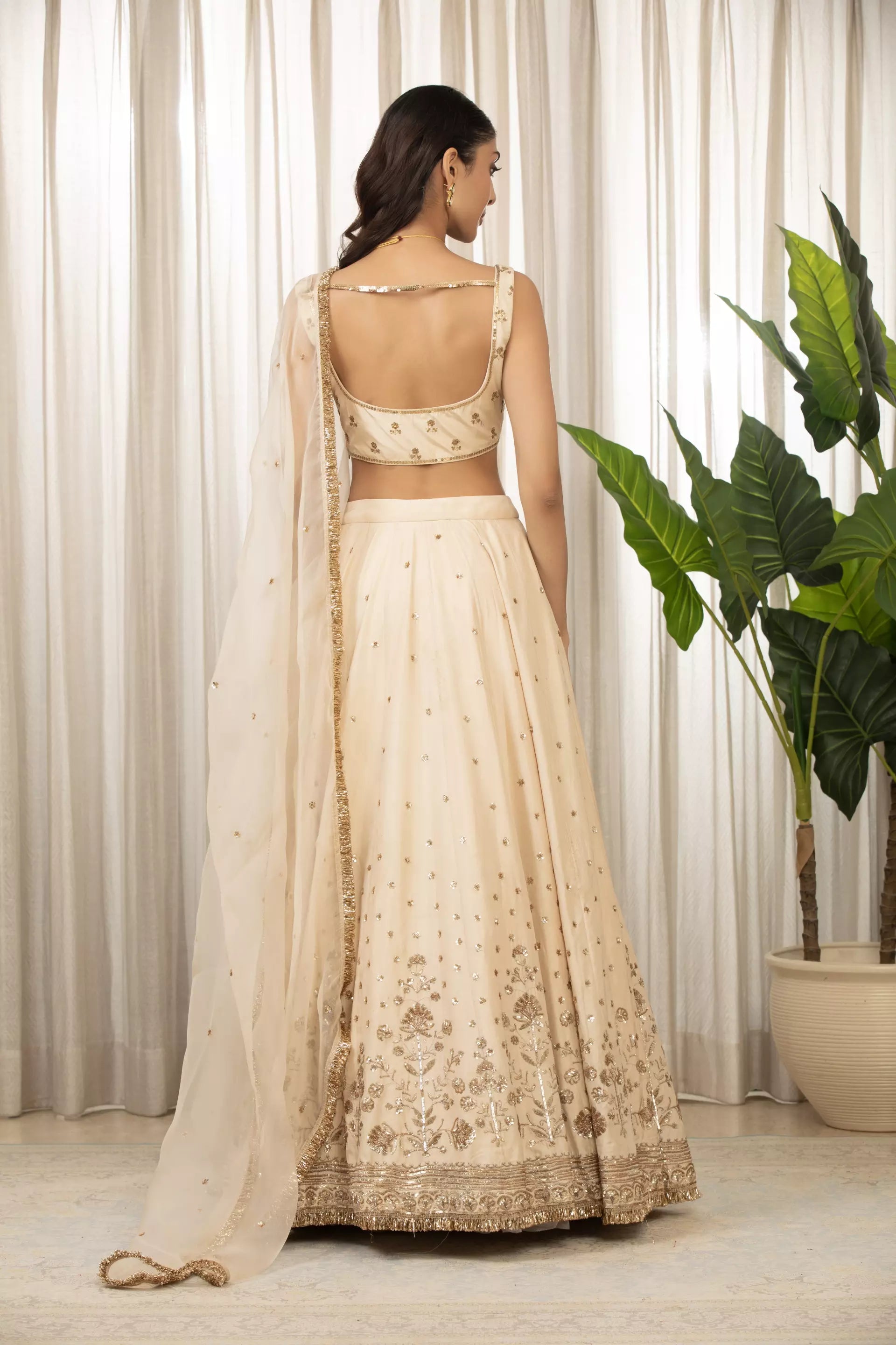 ESHA KOUL - Cream Lehenga Set