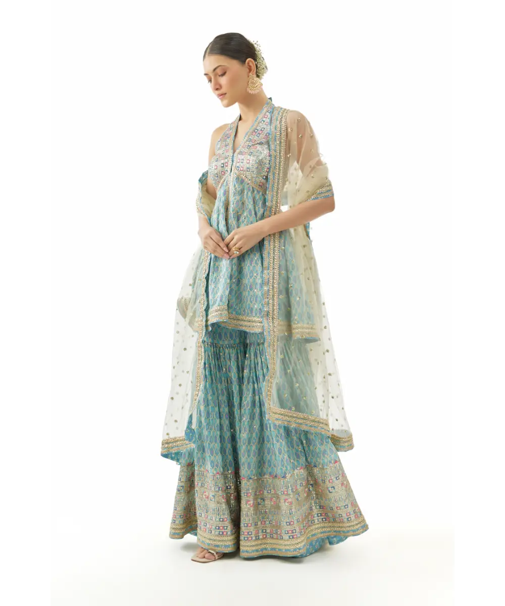 GOPI VAID - Janvhavi Peplum Set