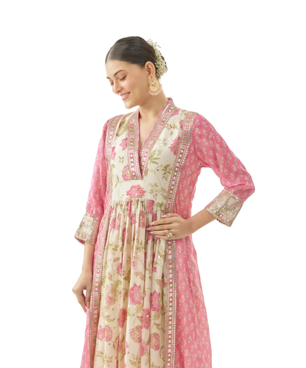 Gopi Vaid - Riya Tunic With Palazzo Calf-length Anarkali kurta