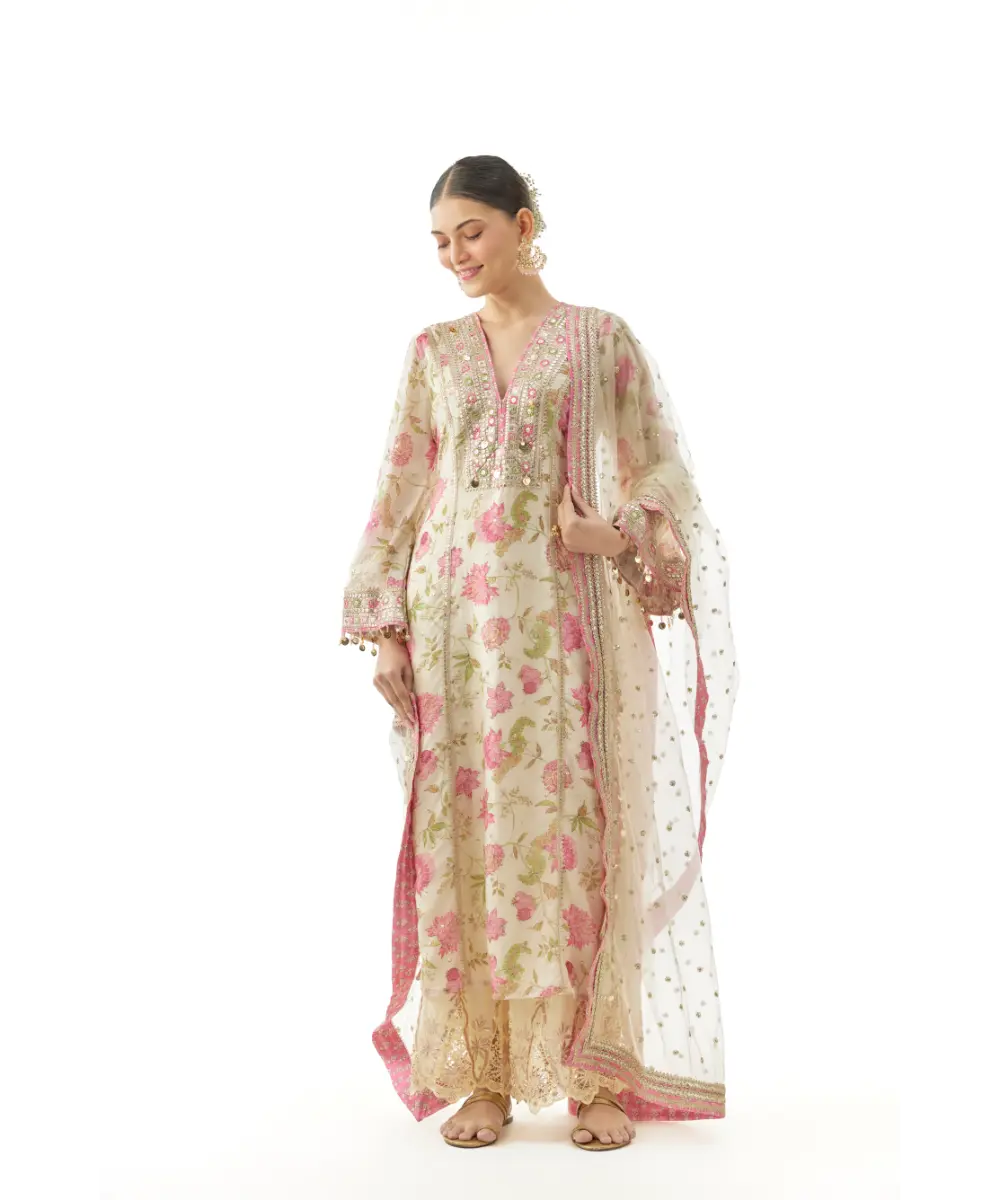 GOPI VAID - Kavya Tunic With Palazzo And Dupatta
