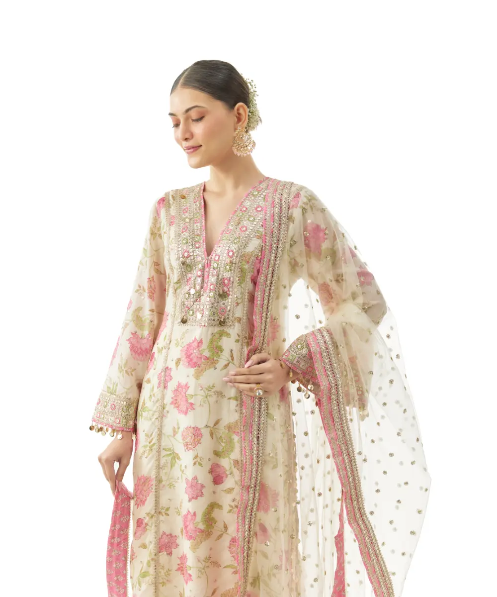 GOPI VAID - Kavya Tunic With Palazzo And Dupatta