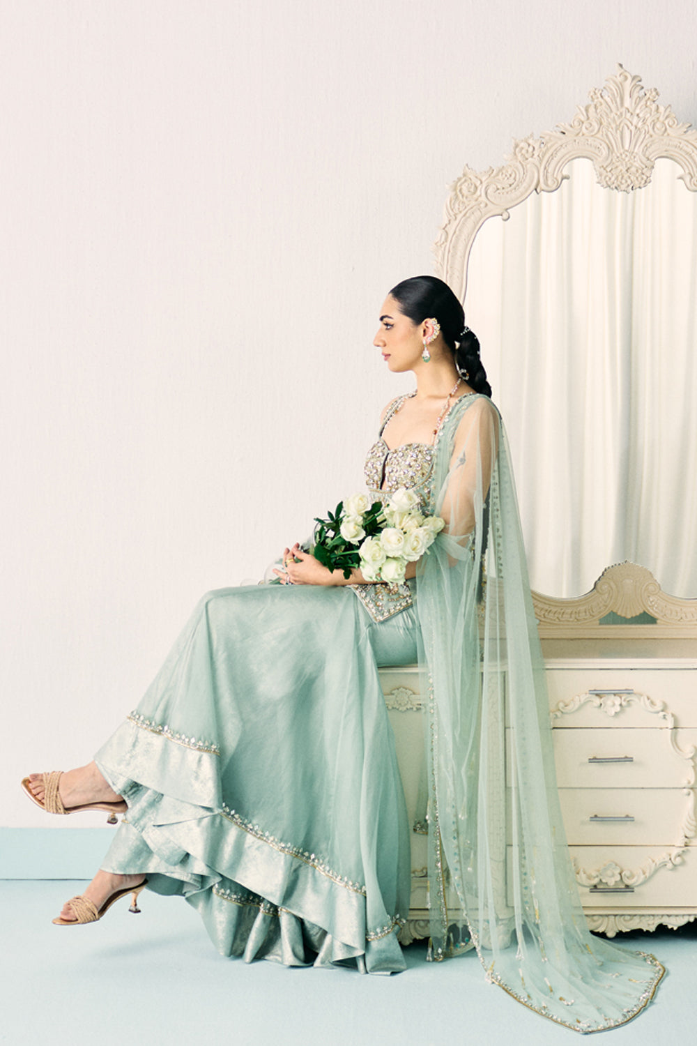 Sanya Gulati - Aqua Kurta And Sharara Set from Jawaani Janeman
