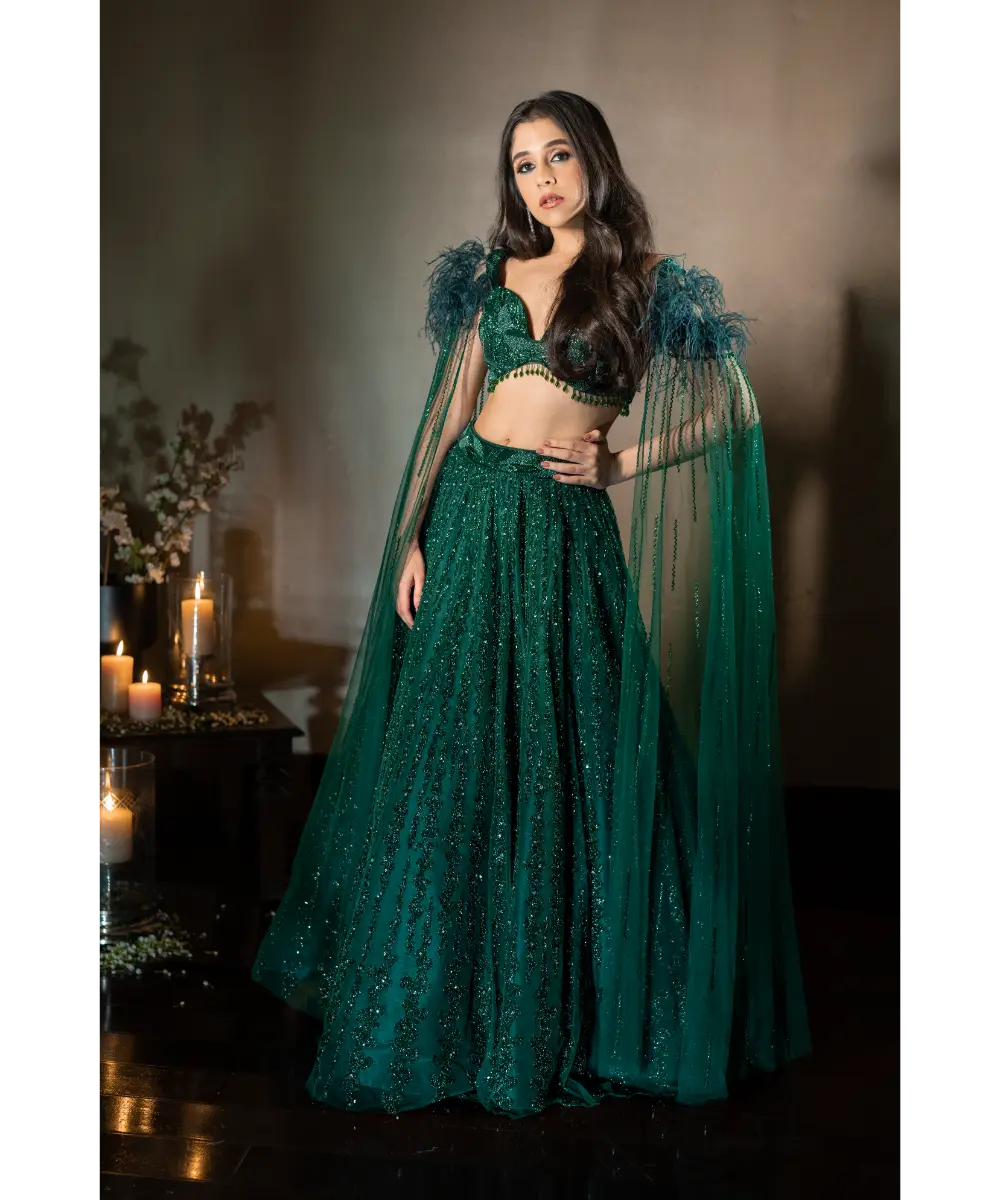 DOLLY WAHAL - Gemma Green Lehenga