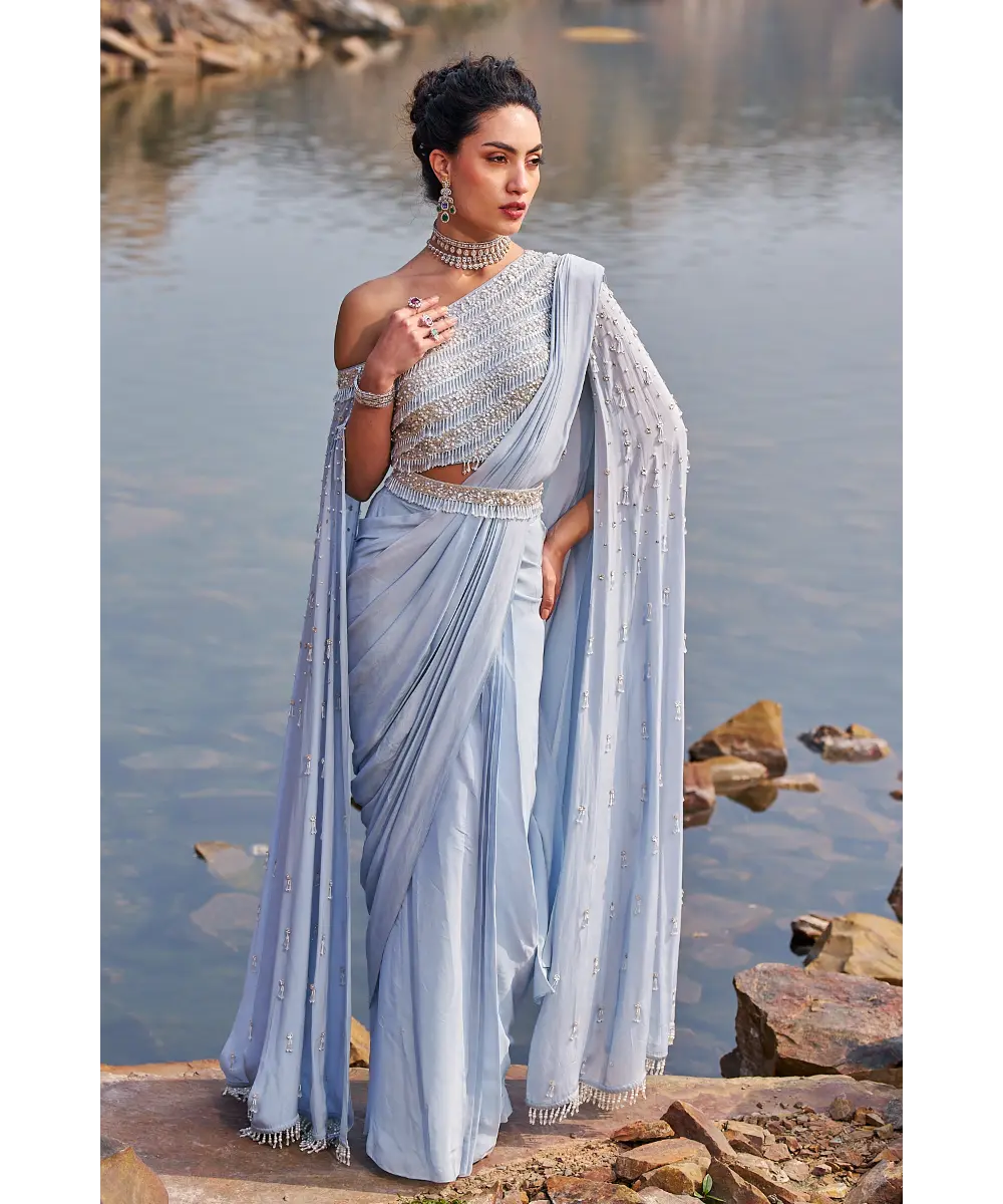 NIDHIKA SHEKHAR- Subh Jalsaa Saree Set