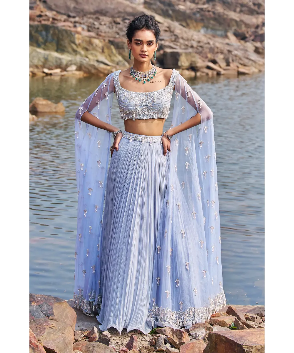 NIDHIKA SHEKHAR- Suvarn Bela Maharani Lehenga Set