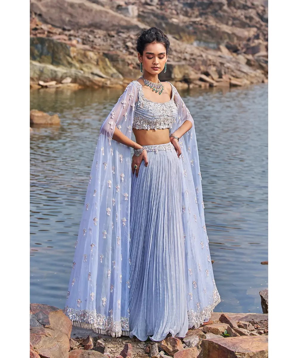 NIDHIKA SHEKHAR- Suvarn Bela Maharani Lehenga Set