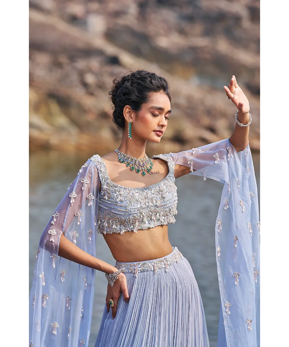 NIDHIKA SHEKHAR- Suvarn Bela Maharani Lehenga Set