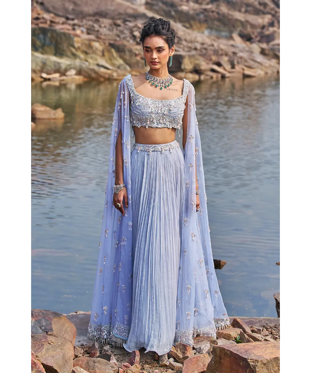 NIDHIKA SHEKHAR- Suvarn Bela Maharani Lehenga Set
