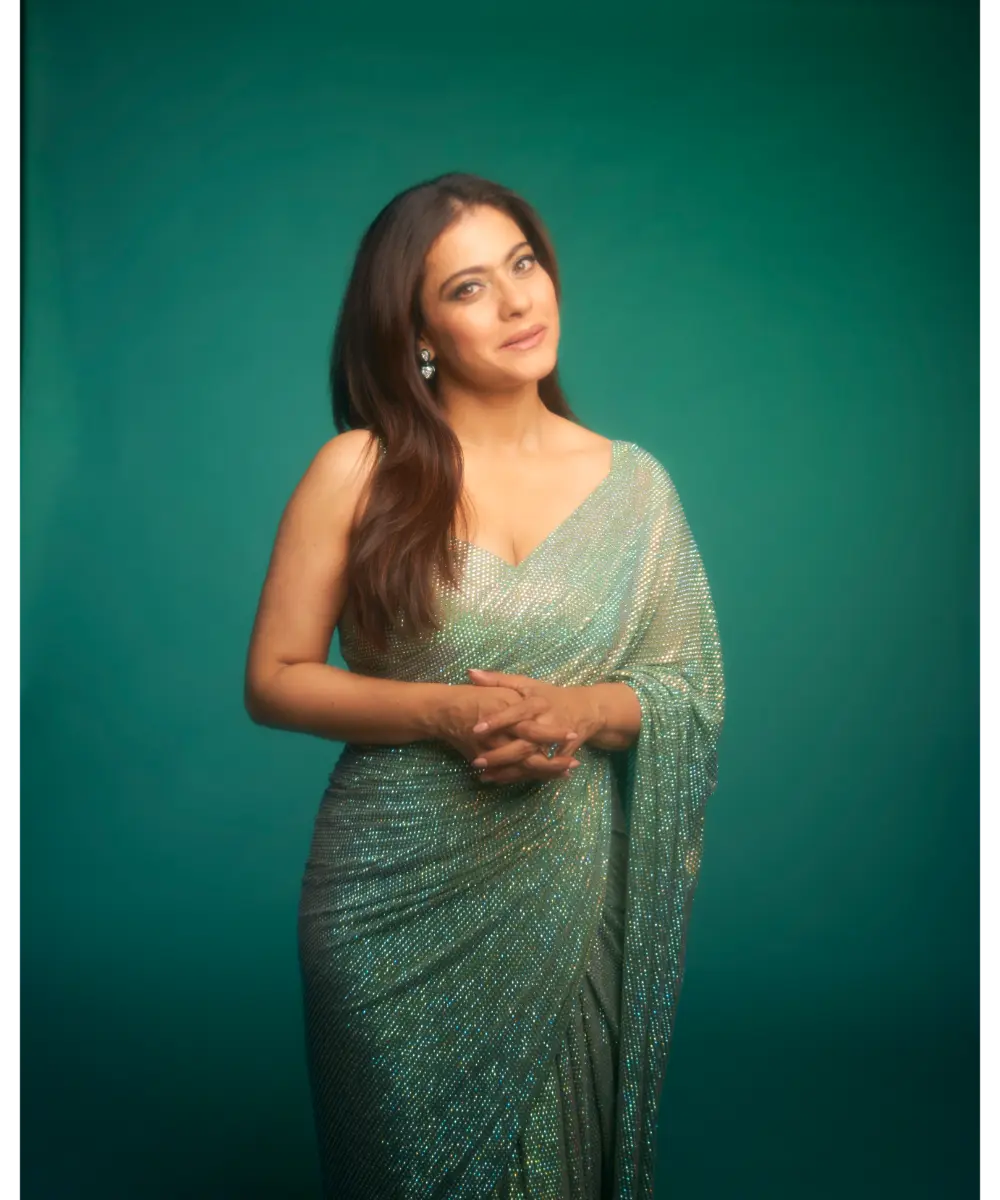 ITRH - Gleaming Mint Jewel saree set