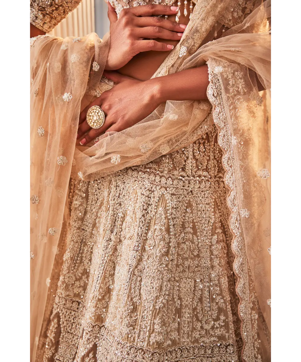 KALIGHATA - Ivory Organza Embroidered Set