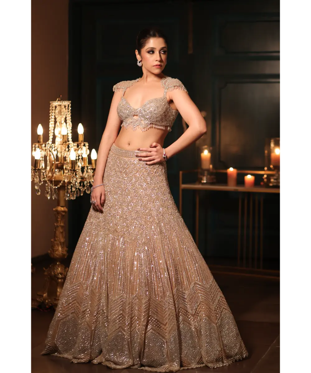 ISA BY DOLLY WAHAL - Chrome Lehenga