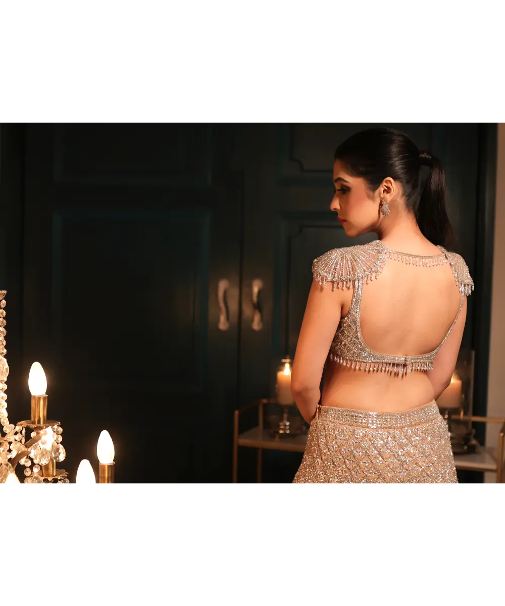 ISA BY DOLLY WAHAL - Chrome Lehenga