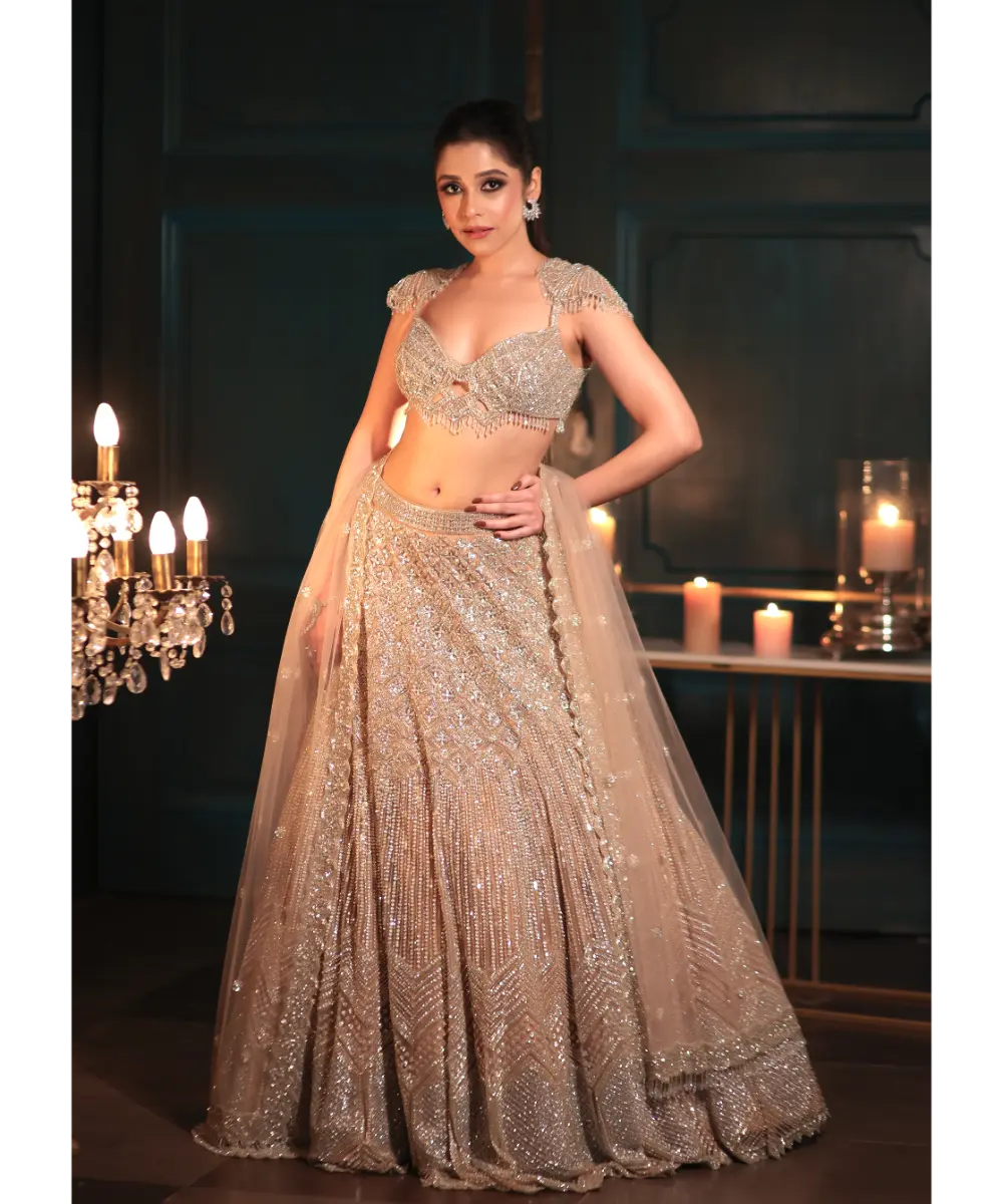 ISA BY DOLLY WAHAL - Chrome Lehenga