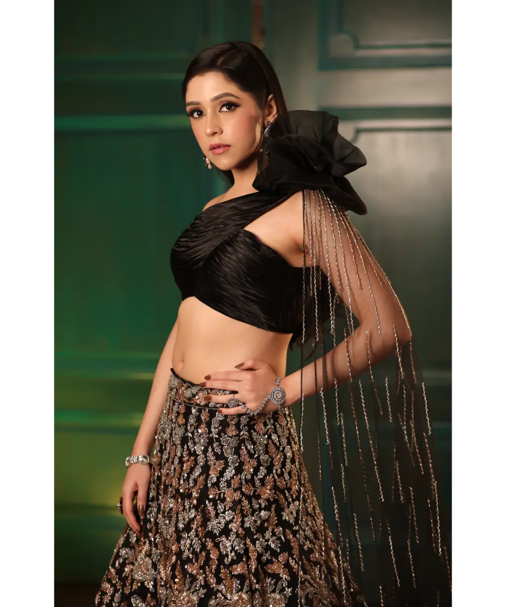 DOLLY WAHAL - Black Lehenga