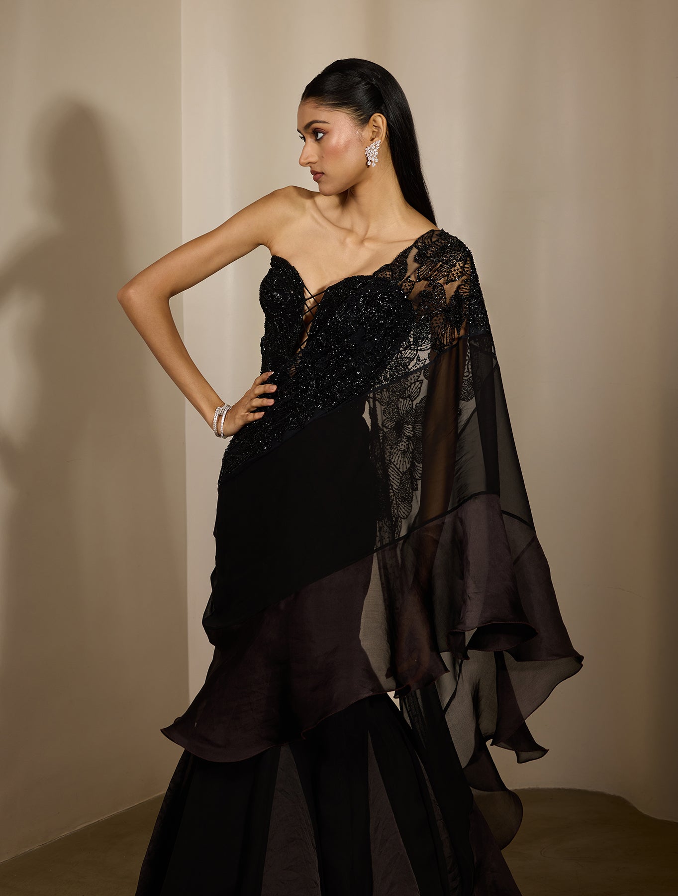 Shloka Khialani - Nirvaan Collection - Nila - Sari / Sari Gown