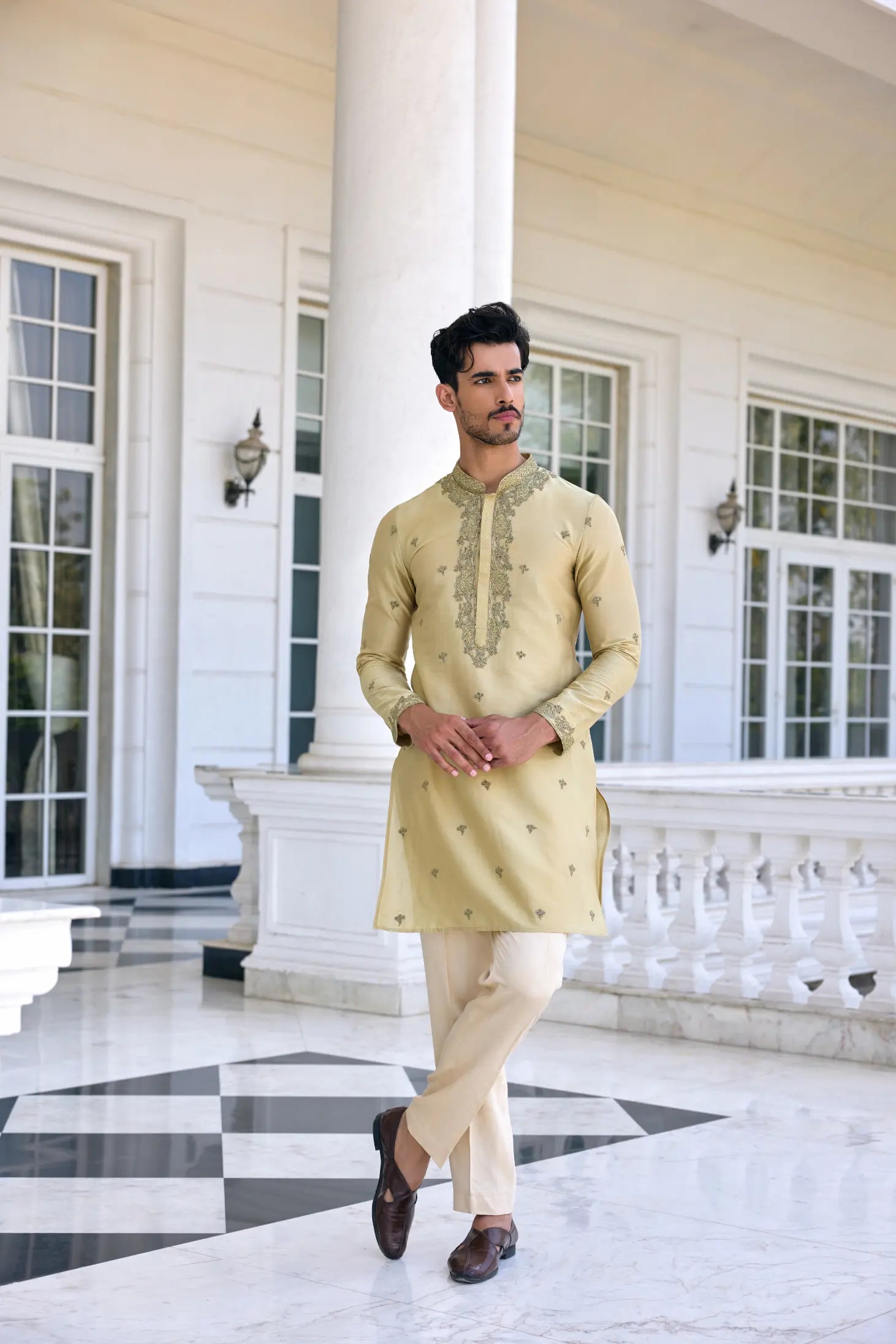 KALISTA - Farman Kurta Set Light Mint