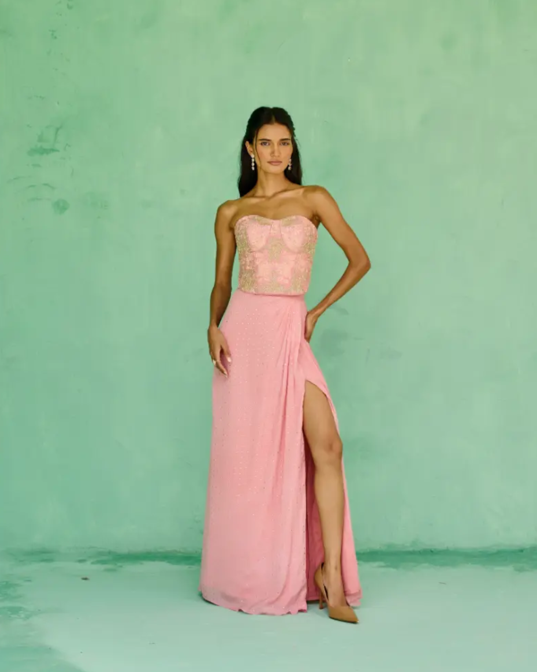 Chamee and Palak - Esita Slit Skirt (Sale Piece)