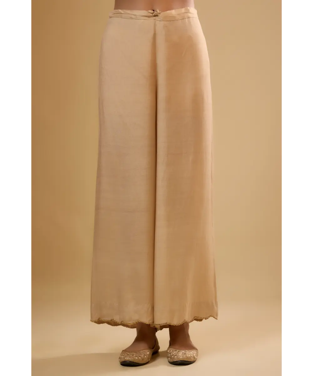 NITI BHOTRA - Nazakat Ivory Stripe Yoke Kurta Set