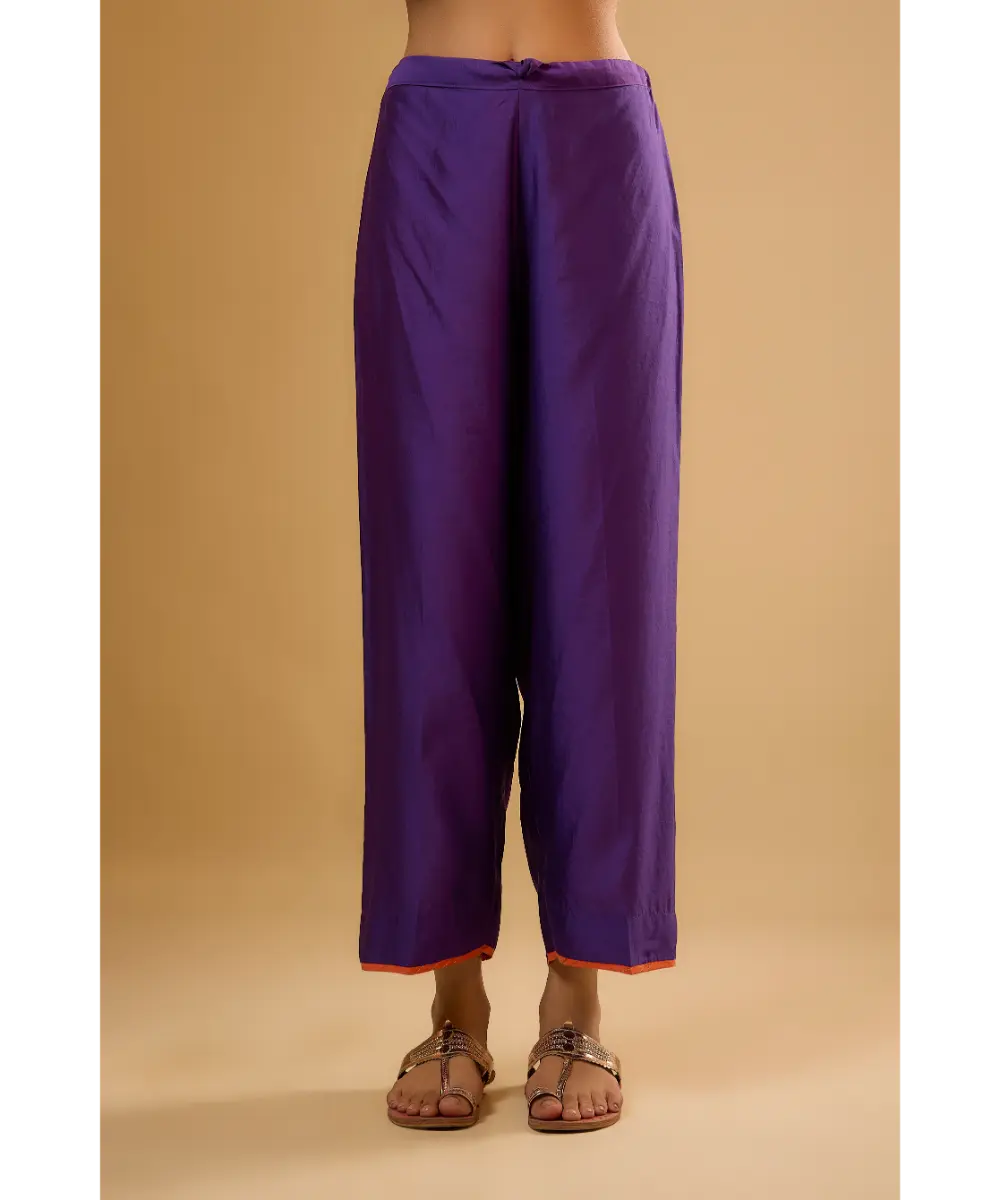 NITI BHOTRA - Nazakat Purple Dori Yoke Kurta Set