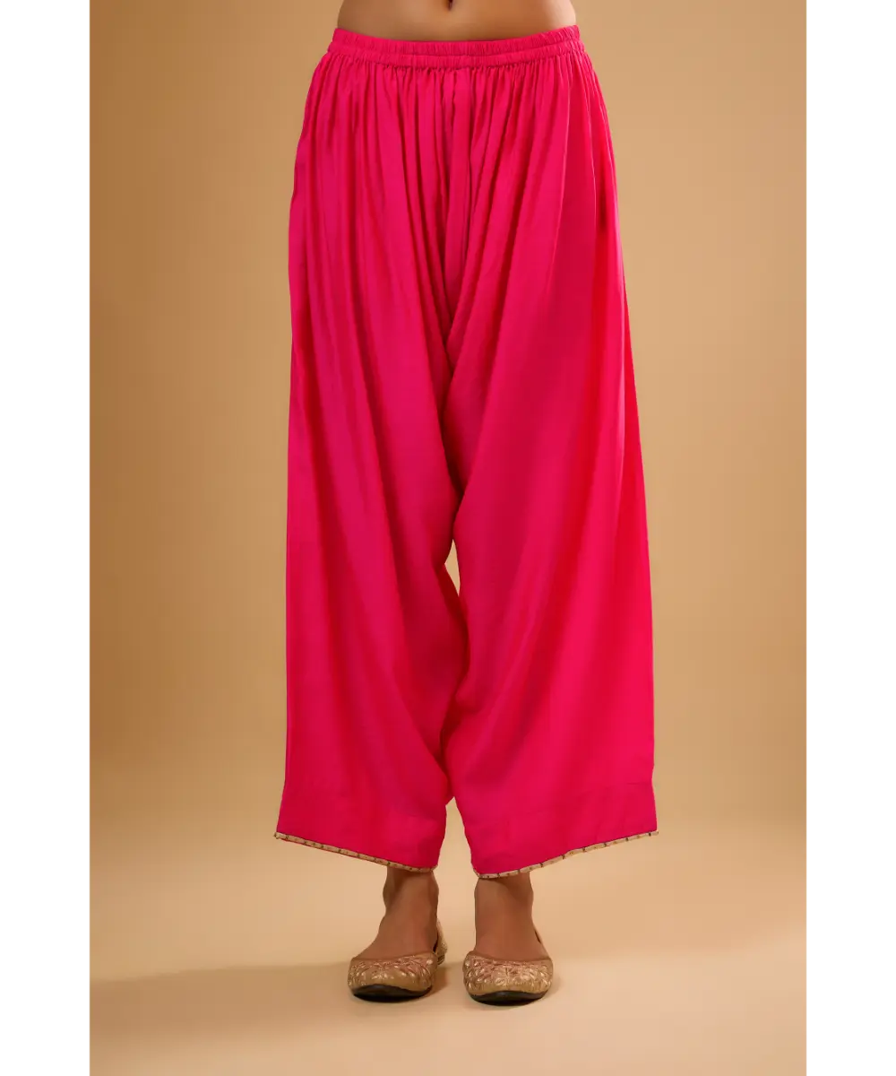 NITI BHOTRA - Nazakat Hot Pink Applique Kurta Set