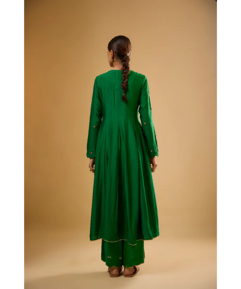 NITI BHOTRA - Nazakat Green Kalidaar Set