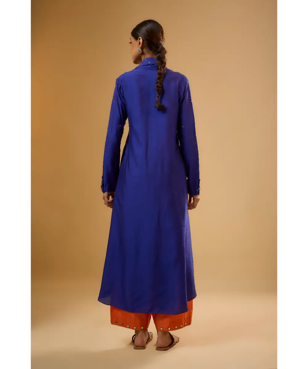 NITI BHOTRA - Nazakat Indigo Collar Kurta Set