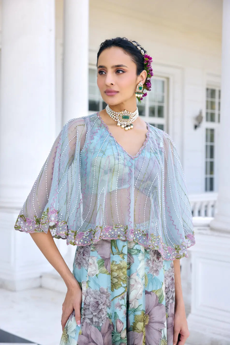 Amaira Cape Set Aqua