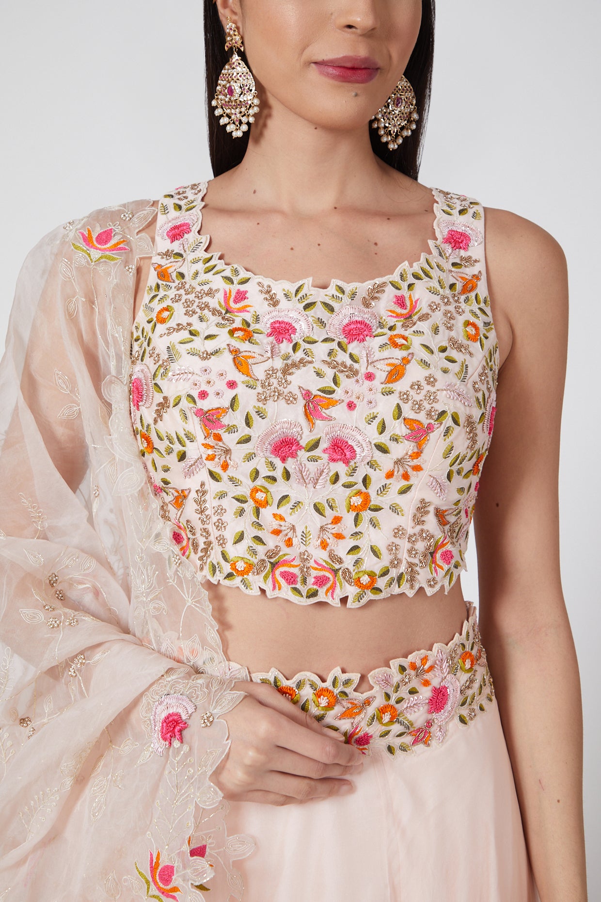 BLUSH PINK LEHENGA - Tranquile collection by priyanka jain